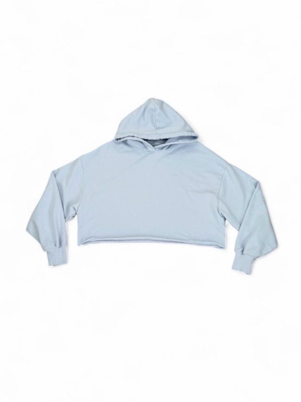 Hollister Light Blue Cropped Hoodie